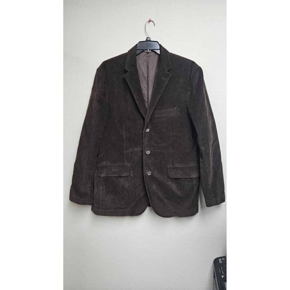 J.Crew Sport Coat Mens XL Brown Corduroy 3 Button Blazer Vintage Cord Jacket